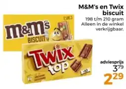 Trekpleister M&M's en Twix biscuit aanbieding