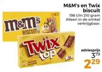 Trekpleister M&M's en Twix biscuit aanbieding