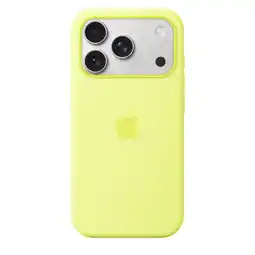 MediaMarkt Apple Silicone Magsafe Cover Voor Apple Iphone 17 Pro Neongeel aanbieding
