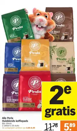 Albert Heijn Alle Perla Huisblends koffiepads aanbieding