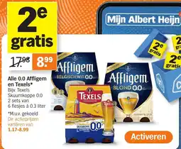 Albert Heijn Alle 0.0 Affligem en Texels aanbieding