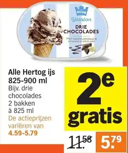 Albert Heijn Alle Hertog ijs aanbieding