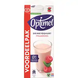 Jumbo Optimel Drinkyoghurt Framboos 0% Vet 1.5L aanbieding