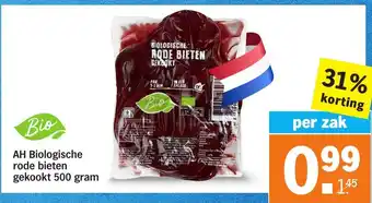 Albert Heijn AH Biologische rode bieten gekookt aanbieding