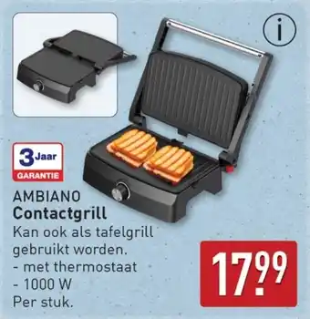 ALDI Ambiano Contactgrill aanbieding