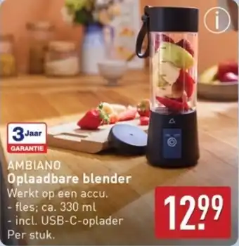 ALDI Ambiano Oplaadbare Blender aanbieding