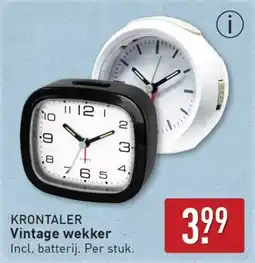 ALDI Krontaler Vintage wekker aanbieding