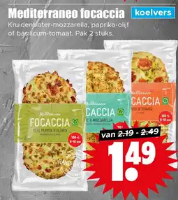 Dirk Mediterraneo focaccia aanbieding