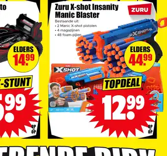 Dirk Zuru X-shot Insanity Manic Blaster aanbieding