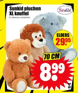 Dirk Sunkid pluchen XL knuffel aanbieding