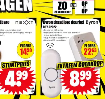 Dirk Byron draadloze deurbel aanbieding