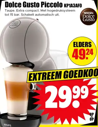 Dirk Dolce Gusto Piccolo aanbieding