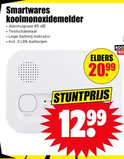Dirk Smartwares koolmonoxidemelder aanbieding