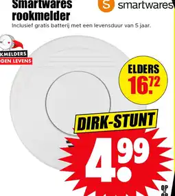 Dirk Smartwares rookmelder aanbieding