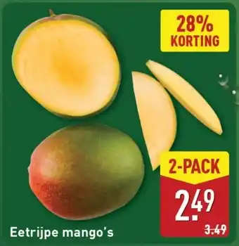 ALDI Eetrijpe mango's aanbieding