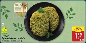 ALDI My vay Spinaziekaas rondo's aanbieding