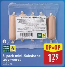 ALDI 5-pack mini-Saksische leverworst aanbieding