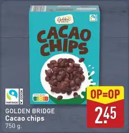 ALDI Golden Bridge cacao chips aanbieding