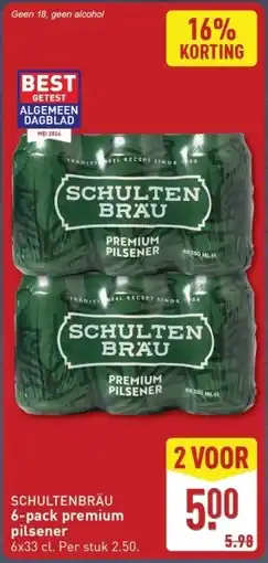 ALDI Schultenbräu 6-pack premium pilsener aanbieding