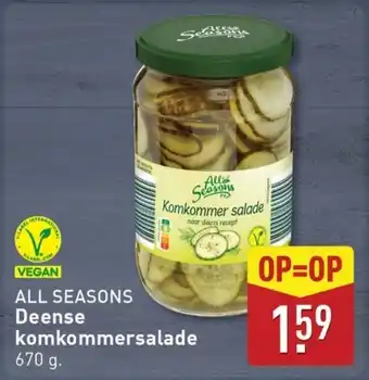 ALDI All Seasons Komkommer salade aanbieding