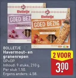 ALDI Bolletje havermout-en graanrepen aanbieding