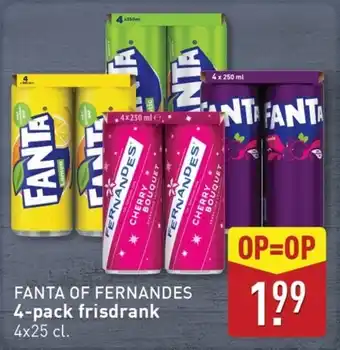 ALDI Fanta of fernandes 4-pack frisdrank aanbieding