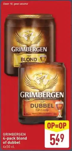 ALDI GRIMBERGEN 4-pack blond of dubbel aanbieding