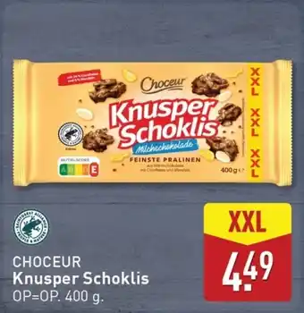 ALDI Choceur Knusper Schoklis aanbieding