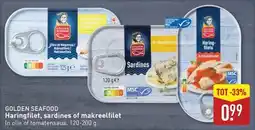 ALDI Golden Seafood Haringfilet, sardines of makreelfilet aanbieding