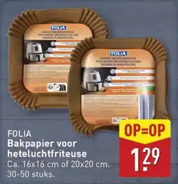ALDI Folia Bakpapier voor heteluchtfriteuse aanbieding