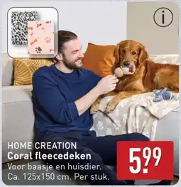 ALDI Home Creation Coral fleecedeken aanbieding