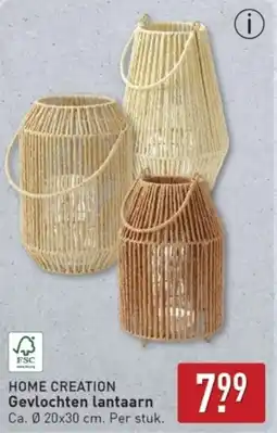 ALDI Home Creation Gevlochten Lantaarn aanbieding