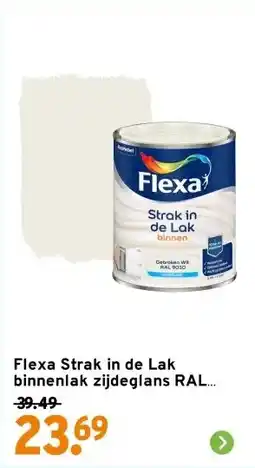 GAMMA Flexa Strak in de Lak binnenlak zijdeglans RAL 9010 gebroken wit 750 ml aanbieding