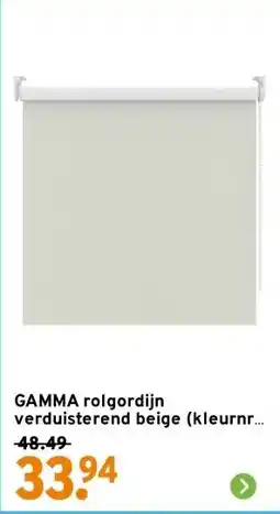 GAMMA GAMMA rolgordijn verduisterend beige (kleurnr. 5714) 60x190 cm (bxh) aanbieding