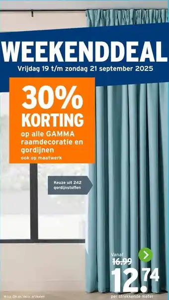 GAMMA op alle GAMMA raamdecoratie en gordijnen aanbieding