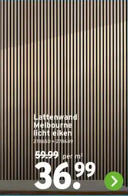 GAMMA Lattenwand Melbourne licht eiken aanbieding