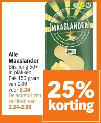 Albert Heijn Alle Maaslander aanbieding