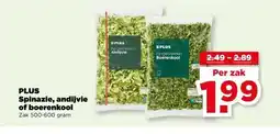 PLUS PLUS Spinazie, andijvie of boerenkool aanbieding