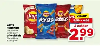 PLUS Lay's Flatchips of wokkels aanbieding