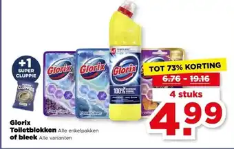 PLUS Glorix Toiletblokken , of bleek aanbieding