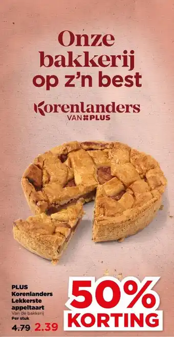 PLUS PLUS Korenlanders Lekkerste appeltaart aanbieding