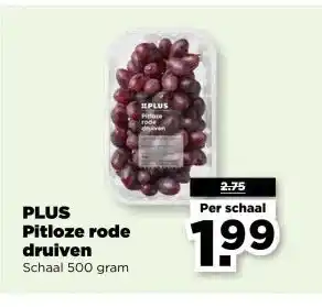 PLUS PLUS Pitloze rode druiven aanbieding