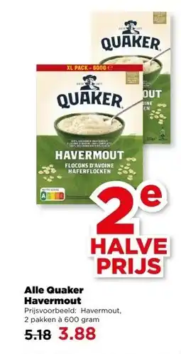 PLUS Alle Quaker Havermout aanbieding