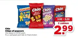 PLUS Chio Chips of popcorn aanbieding