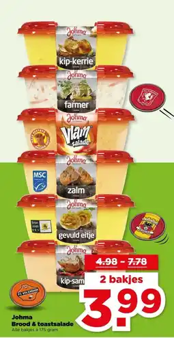 PLUS Johma Brood & toastsalade aanbieding