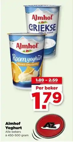 PLUS Almhof Yoghurt aanbieding