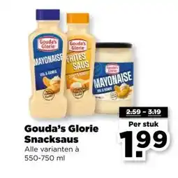 PLUS Gouda's Glorie Snacksaus aanbieding