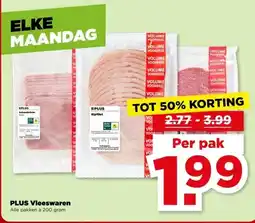 PLUS PLUS Vleeswaren aanbieding