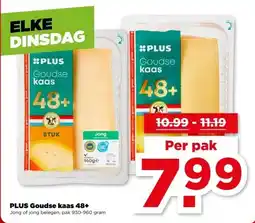 PLUS PLUS Goudse kaas 48+ aanbieding