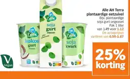 Albert Heijn Alle AH Terra plantaardige eetzuivel aanbieding